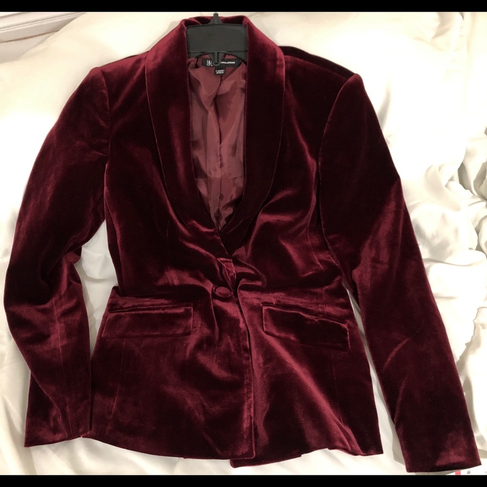 NWT International Concepts Velvet Fitted Blazer XS
